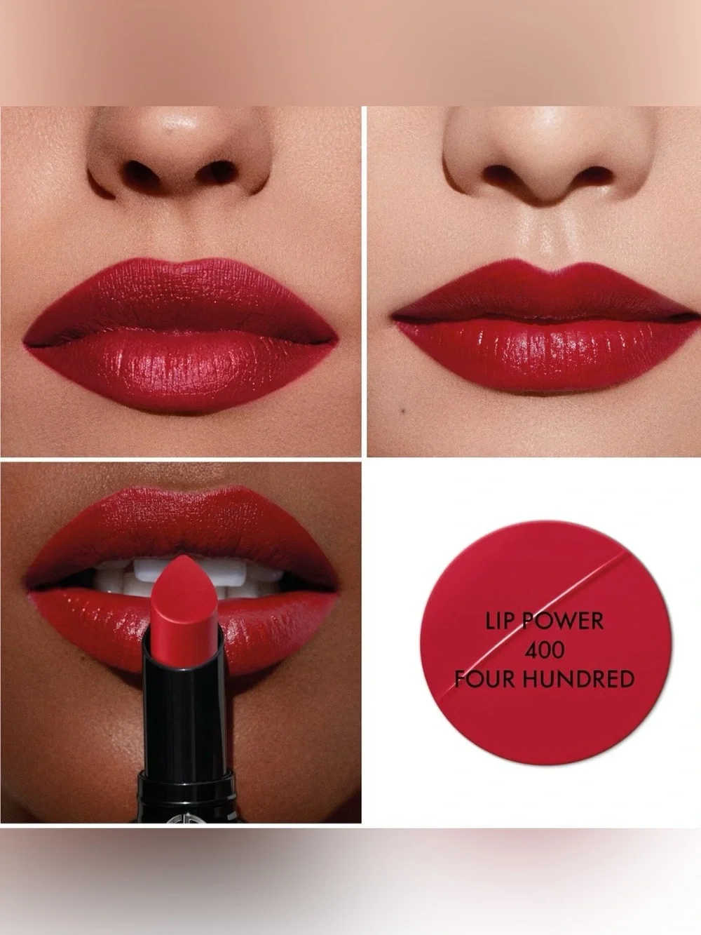 Giorgio Armani Lip Power Matte 400 - travel size red lip color NEW